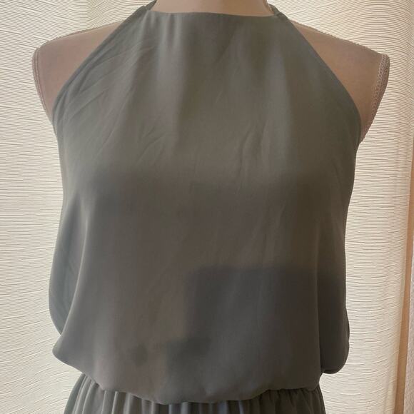 Show Me Your MUMU Heather Halter Dress, Soft Gray - Picture 4 of 8